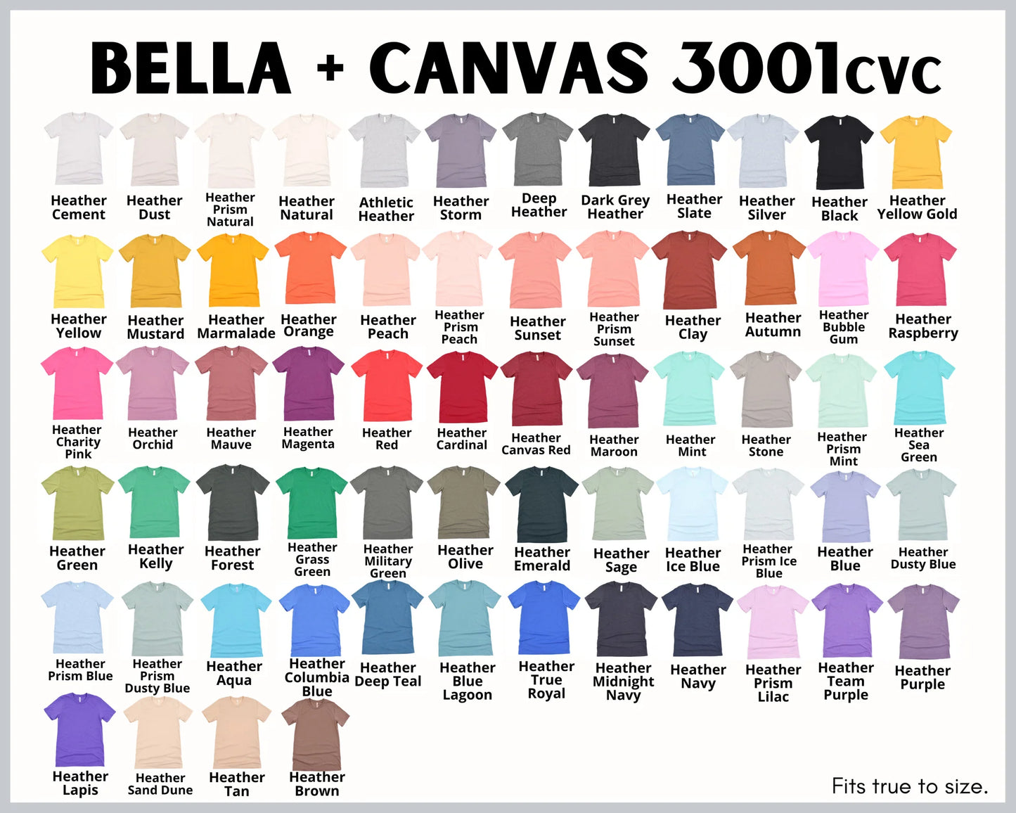 Bella + Canvas 3001 Heather T-Shirt